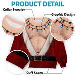 Custom Funny Ugly Sweatshirt - Personalized Christmas Birthday Gifts For Men - Santa Abs On Full Display Today