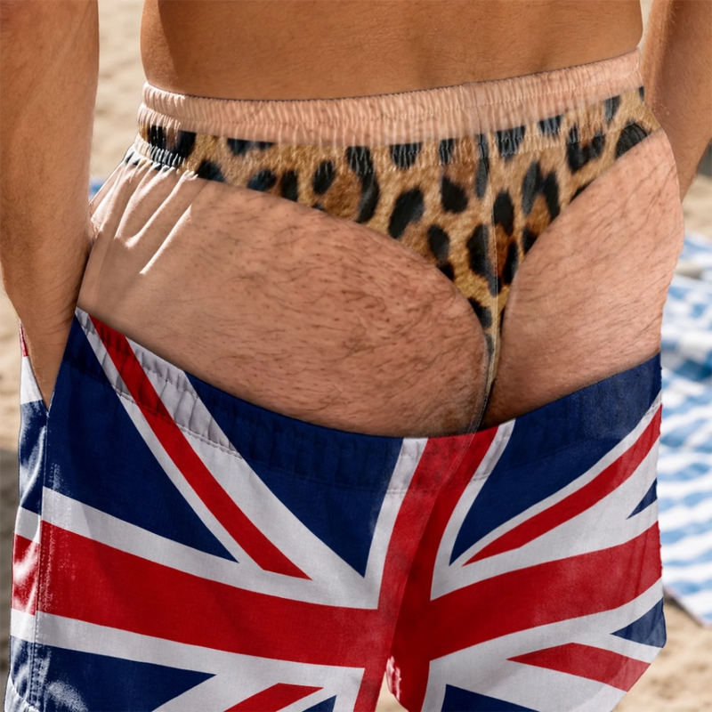 Custom Funny Men Swim Trunks - Personalized Summer Vacation And Travel Gifts For Men - Handle With Humor
