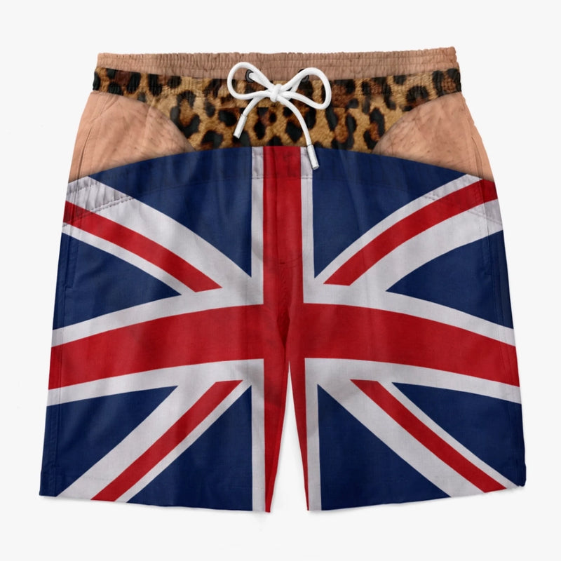 Custom Funny Men Swim Trunks - Personalized Summer Vacation And Travel Gifts For Men - Handle With Humor