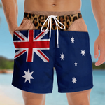 Custom Funny Men Swim Trunks - Personalized Summer Vacation And Travel Gifts For Men - Caution From Behind