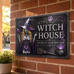 Custom Witchy Home Decor Metal Sign - Personalized Halloween Birthday Gifts For Witch, Wife, Daughter - My Witchy Lair