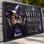 Custom Witchy Home Decor Metal Sign - Personalized Halloween Birthday Gifts For Witch, Wife, Daughter - My Witchy Lair