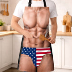 Custom Funny Patriotic Apron With Pocket - Personalized Birthday Gifts For Men - Meat Me At The Grill