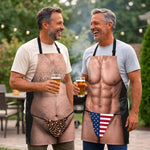 Custom Funny Patriotic Apron With Pocket - Personalized Birthday Gifts For Men - Grill Now Ask Later