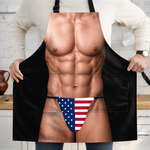 Custom Funny Patriotic Apron With Pocket - Personalized Birthday Gifts For Men - Grill Now Ask Later