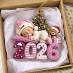 Custom First Christmas Acrylic Ornament - Personalized Christmas Baby Shower, Gender Reveal Gifts For New Moms, New Dads, Grandparents - Our Greatest Blessing Ever