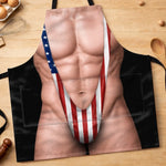 Custom Funny Patriotic Apron With Pocket - Personalized Birthday Gifts For Men - No Shame Just Gains