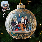 Custom Photo Acrylic Ornament - Personalized Christmas Birthday Gifts For Family - Happiness Is Hanging Right Here