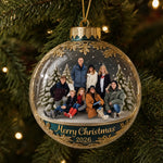 Custom Photo Acrylic Ornament - Personalized Christmas Birthday Gifts For Family - Happiness Is Hanging Right Here