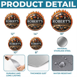 Custom BBQ Shaped Metal Sign - Personalized Grilling Gifts For Husband, Dad, Grandpa - Grill Mode Activated