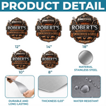 Custom BBQ Shaped Metal Sign - Personalized Grilling Gifts For Husband, Dad, Grandpa - Fire Up The Fun