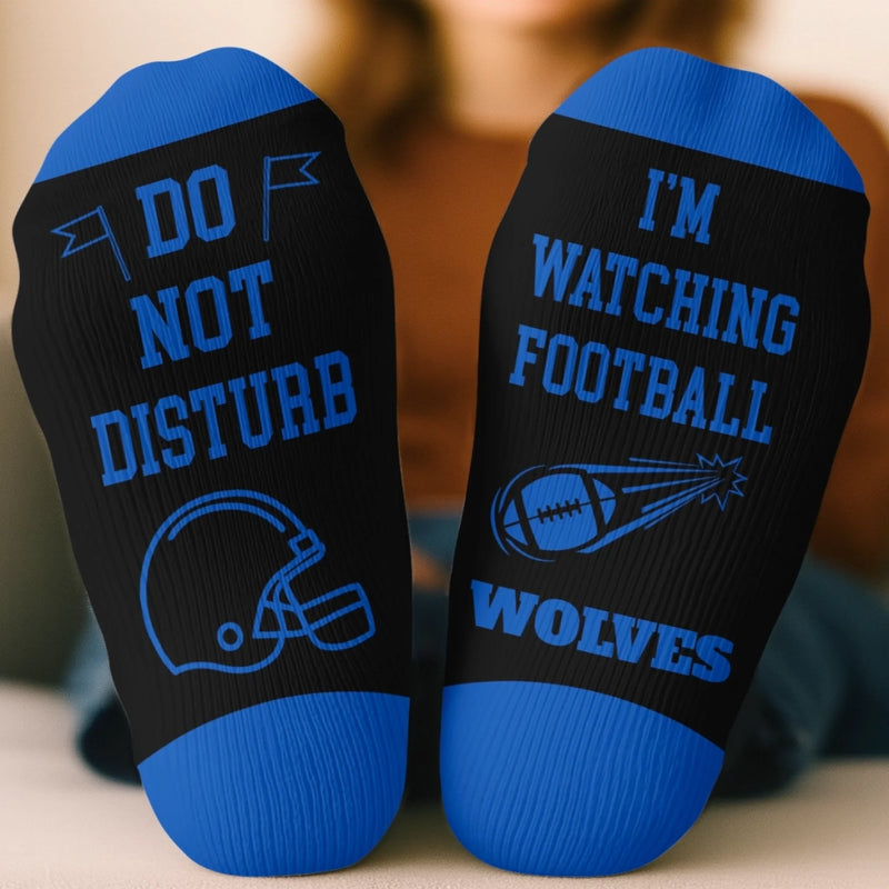 Custom Football Crew Socks - Personalized Christmas Birthday Football Gifts For Football Lovers, Sports Fans, Dads - Born To Compete