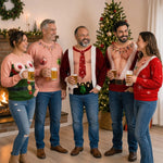 Custom Funny Ugly Sweatshirt - Personalized Christmas Birthday Gifts For Men - Santa Abs On Full Display Today