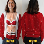 Custom Funny Ugly Sweatshirt - Personalized Christmas Birthday Gifts For Women - Naughty Or Nice