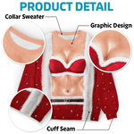 Custom Funny Ugly Sweatshirt - Personalized Christmas Birthday Gifts For Women - Naughty Or Nice