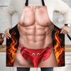 Custom Funny Patriotic Apron With Pocket - Personalized Birthday Gifts For Husband, Son, Grandson, Brother, Grandpa, Dad, Yourself - Cooking Up Too Much Heat