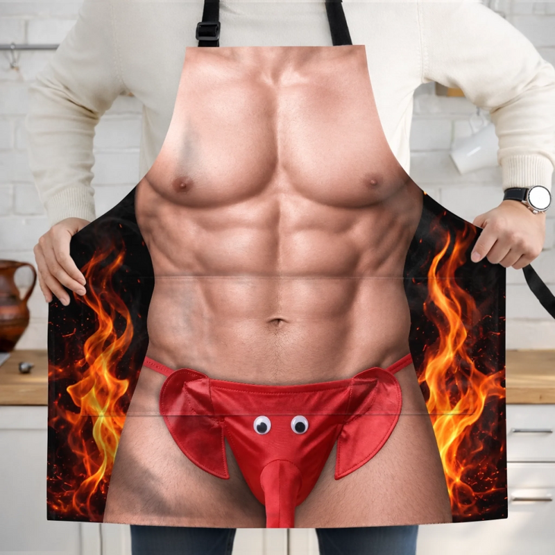 Custom Funny Patriotic Apron With Pocket - Personalized Birthday Gifts For Husband, Son, Grandson, Brother, Grandpa, Dad, Yourself - Cooking Up Too Much Heat