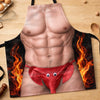 Custom Funny Patriotic Apron With Pocket - Personalized Birthday Gifts For Husband, Son, Grandson, Brother, Grandpa, Dad, Yourself - Cooking Up Too Much Heat
