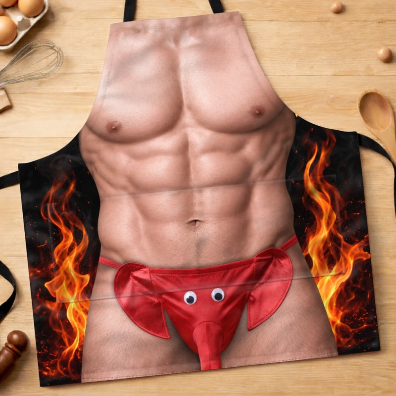 Custom Funny Patriotic Apron With Pocket - Personalized Birthday Gifts For Husband, Son, Grandson, Brother, Grandpa, Dad, Yourself - Cooking Up Too Much Heat