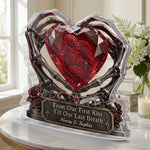 Custom Gothic Skeleton Acrylic Plaque - Personalized Halloween Decor, Anniversary Wedding Gifts For Husband, Wife, Couple - Together For Eternal Life Always