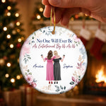 Custom Ceramic Ornament - Personalized Best Friend Christmas Birthday Gifts For Best Friends, Sisters, BFF - Side By Side Still Together
