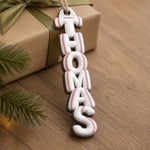 Custom Letter Wooden Ornament - Personalized Christmas Birthday Gifts For Sports Fans, Athletes, Kids - Together We Score