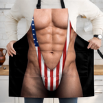 Custom Funny Patriotic Apron With Pocket - Personalized Birthday Gifts For Men - Grill Master At Work