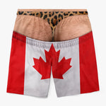 Custom Funny Men Swim Trunks - Personalized Summer Vacation And Travel Gifts For Men - Caught With Pants Down