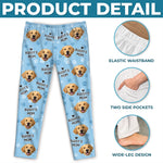 Custom Photo Pajama Pants - Personalized Birthday Gifts For Dog Lovers, Dad, Mom - Snuggle With My Pet
