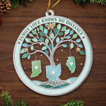 Custom Long Distance Acrylic Ornament - Personalized Christmas Birthday Gifts For Family - Love Keeps Us Connected
