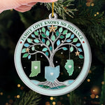 Custom Long Distance Acrylic Ornament - Personalized Christmas Birthday Gifts For Family - Love Keeps Us Connected