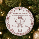 Custom Ceramic Ornament - Personalized Best Friend Christmas Birthday Gifts For Best Friends, Sisters, BFF - Good Vibes Great Memories