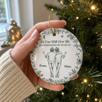 Custom Ceramic Ornament - Personalized Best Friend Christmas Birthday Gifts For Best Friends, Sisters, BFF - Good Vibes Great Memories