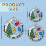 Custom Long Distance Acrylic Ornament - Personalized Christmas Birthday Gifts For Family - Christmas Sparkles Brighter With Family