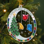 Custom Long Distance Acrylic Ornament - Personalized Christmas Birthday Gifts For Family - Christmas Sparkles Brighter With Family