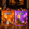 Custom LED Light Bucket Bag - Personalized Halloween Birthday Gifts For Kids - Trick Or Treat Spooky