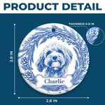 Custom Photo Ceramic Ornament - Personalized Pet Christmas Memorial Sympathy Gifts For Dog Lovers, Pet Parents - Forever Loved Always Remembered