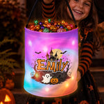 Custom LED Light Bucket Bag - Personalized Halloween  Birthday Gifts For Kids - Tiny Trickster