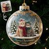 Custom Photo Acrylic Ornament - Personalized Christmas Birthday Gifts For Dog Cat Lovers, Dog Dad And Mom, Cat Owners - Happiness Found Right Here
