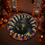 Custom Quilted Round Mat - Personalized Halloween Birthday Gifts For Family - Spooky Season Together