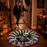Custom Quilted Round Mat - Personalized Halloween Birthday Gifts For Family - Spooky Season Together