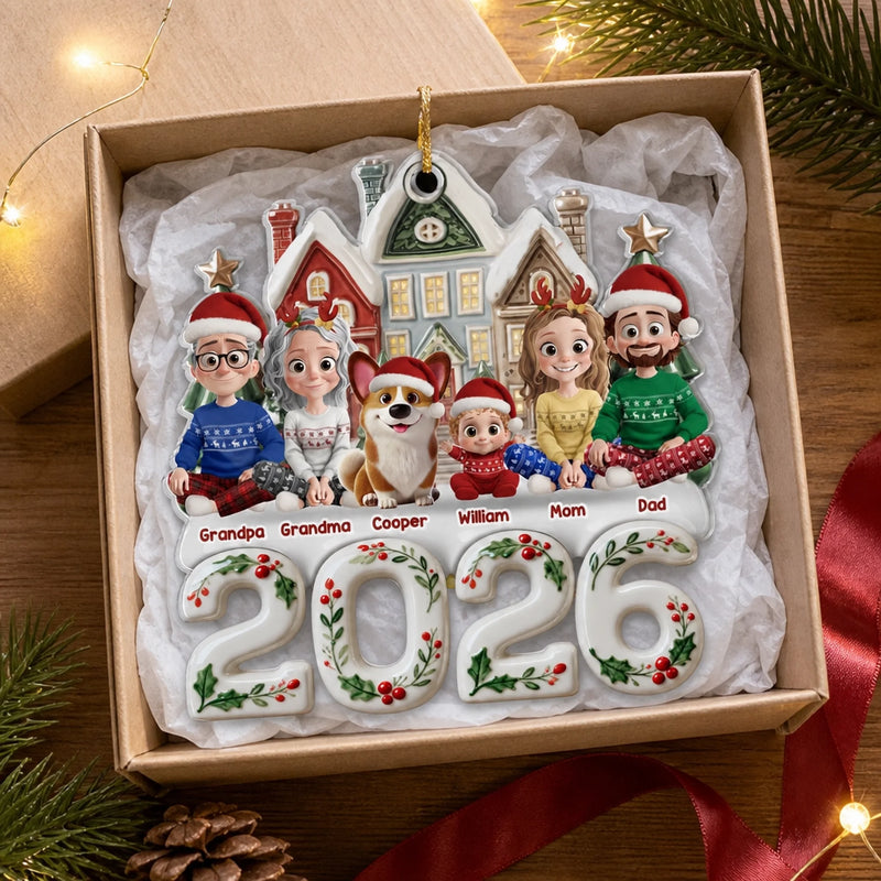 Custom Acrylic Ornament - Personalized Christmas Birthday Gifts For Family, Dog Cat Lovers - Little Moments Big Memories