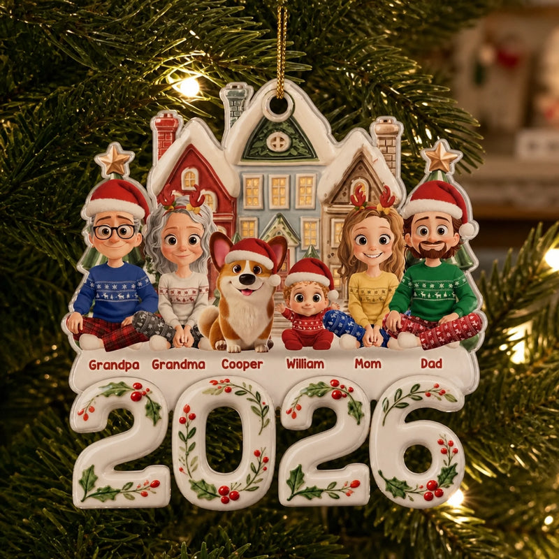 Custom Acrylic Ornament - Personalized Christmas Birthday Gifts For Family, Dog Cat Lovers - Little Moments Big Memories