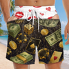 Custom Funny Patriotic Men Swim Trunks - Personalized Summer Vacation And Travel Gifts For Husband, Son, Grandson, Brother, Grandpa, Dad, Yourself - Check Out The Golden View