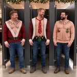 Custom Funny Ugly Sweatshirt - Personalized Christmas Birthday Gifts For Men - Santa Abs On Full Display Today