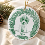 Custom Photo Ceramic Ornament - Personalized Pet Christmas Memorial Sympathy Gifts For Dog Lovers, Pet Parents - Forever Loved Always Remembered