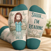 Custom Shh I'm Reading Crew Socks - Personalized Bookish Gifts For Book Lovers, Bookworms, Readers - Curated By Words