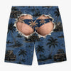 Custom Funny Men Swim Trunks - Personalized Summer Vacation And Travel Gifts For Husband, Son, Grandson, Brother, Grandpa, Dad, Yourself - Living That Tropical Beach Life
