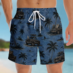 Custom Funny Men Swim Trunks - Personalized Summer Vacation And Travel Gifts For Husband, Son, Grandson, Brother, Grandpa, Dad, Yourself - Living That Tropical Beach Life