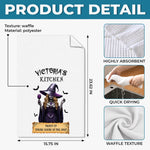 Custom Witchy Kitchen Towel - Personalized Halloween Birthday Gifts For Witch, Wife, Mom - Witchy Magic, Sweet Home